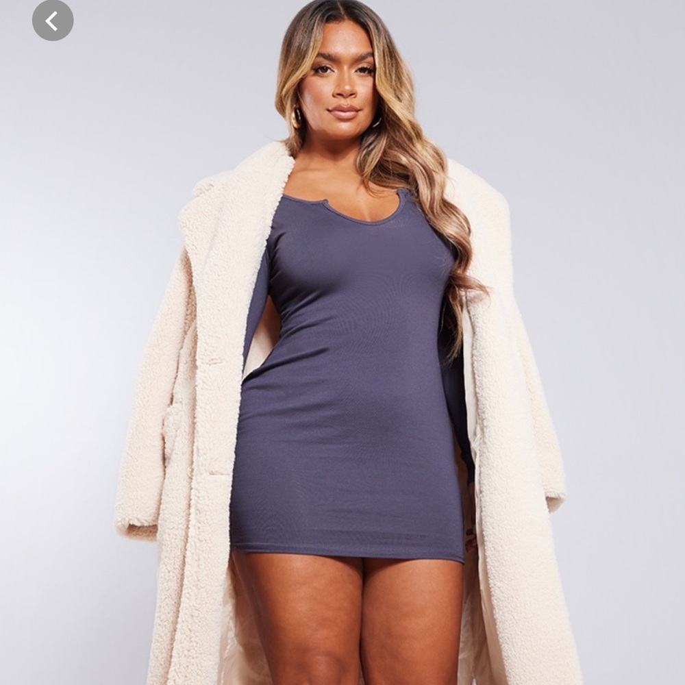 charcoal gray mini dress